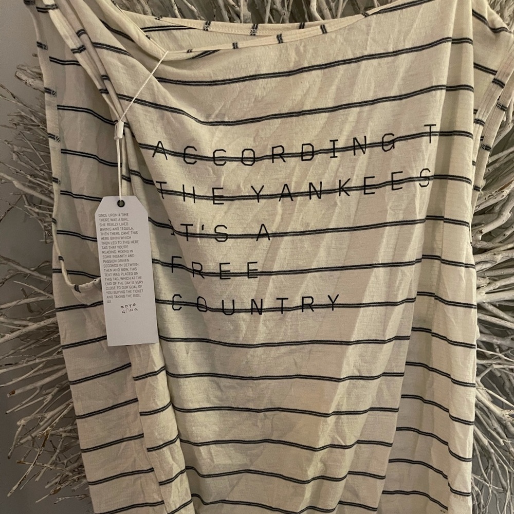 Boys + Arrows tank NWT